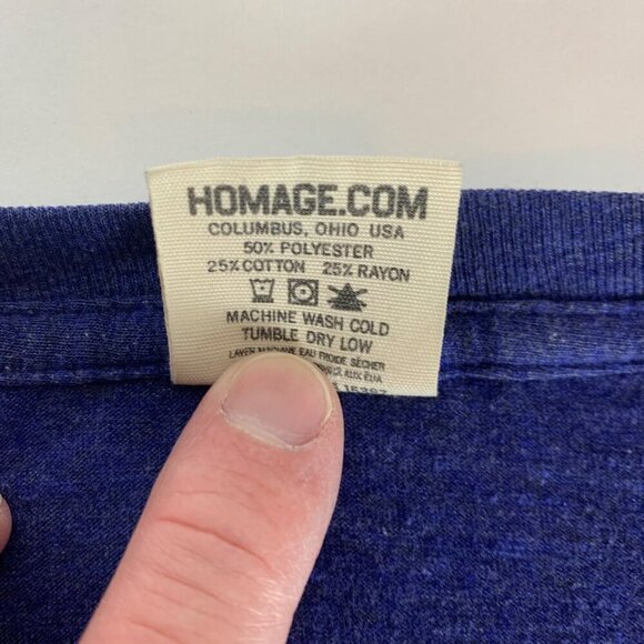 Cleveland Indians Navy Blue Homage 1974 Beer Night Short Sleeve Shirt Mens Large - Picture 4 of 5